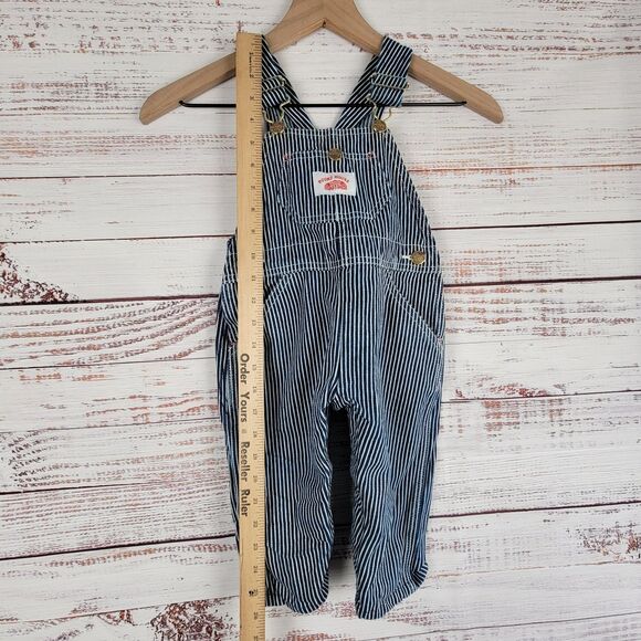 Round House  Overalls Hickory Railroad Stripe Size 18 Months EUC - Picture 2 of 8
